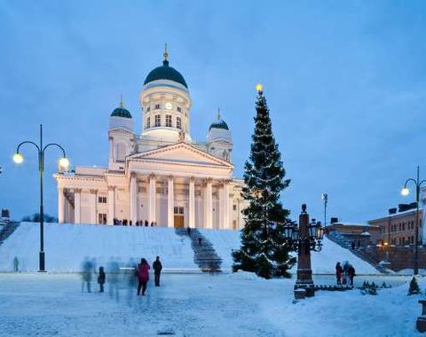 Catedral de Helsinki no inverno